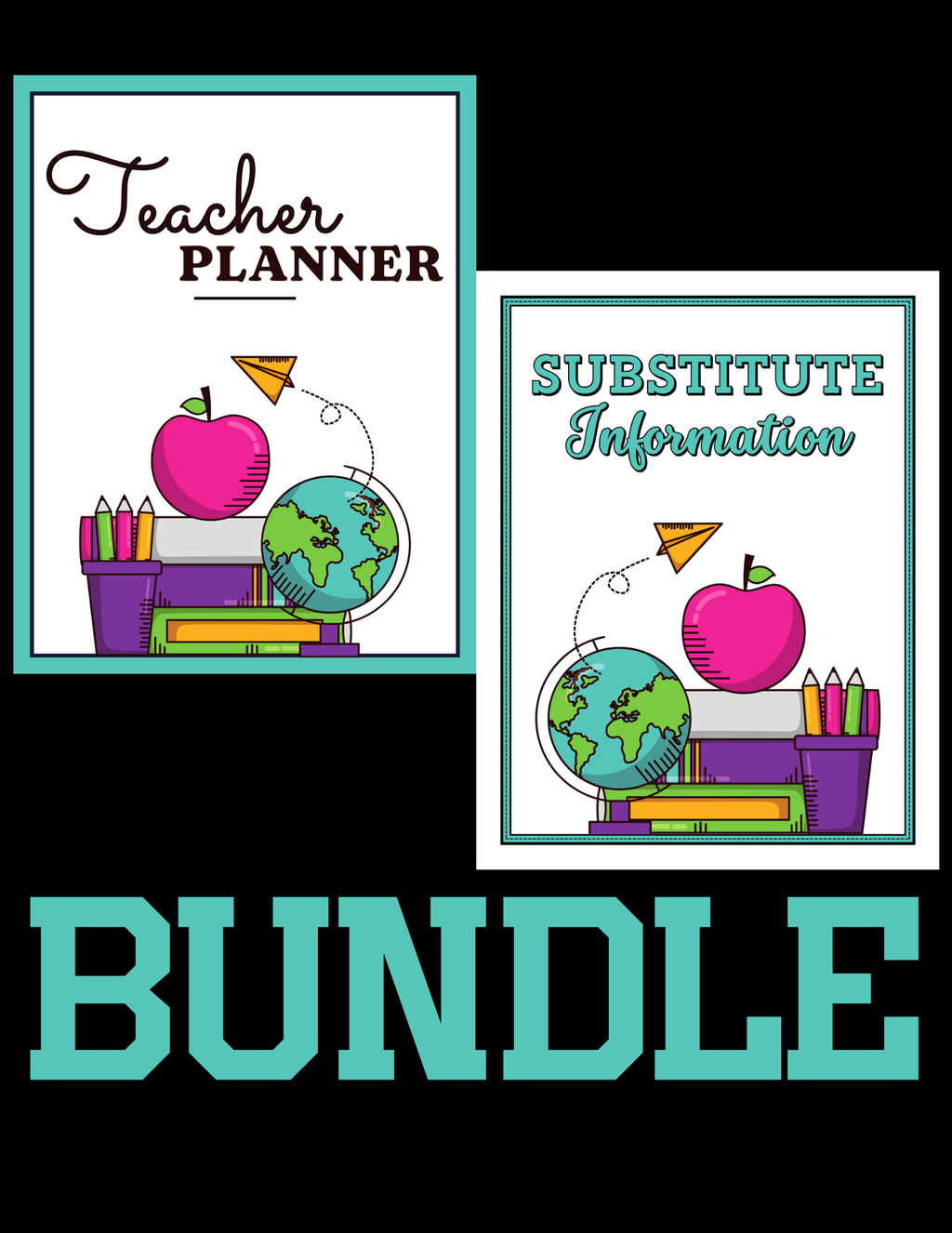 Teacher Planner & Substitute Information Binder | 47-Page Printable Teacher Planner | Editable Classroom Organization Planner | Instant Digital Download