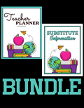 Teacher Planner & Substitute Information Binder | 47-Page Printable Teacher Planner | Editable Classroom Organization Planner | Instant Digital Download