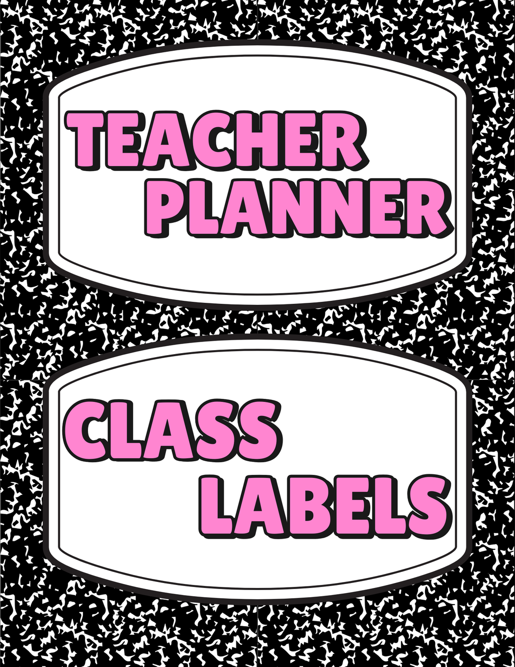 Composition Teacher Planner & Classroom Labels Bundle | 44-Page Printable Teacher Planner | Classroom Organization | Instant Digital Download