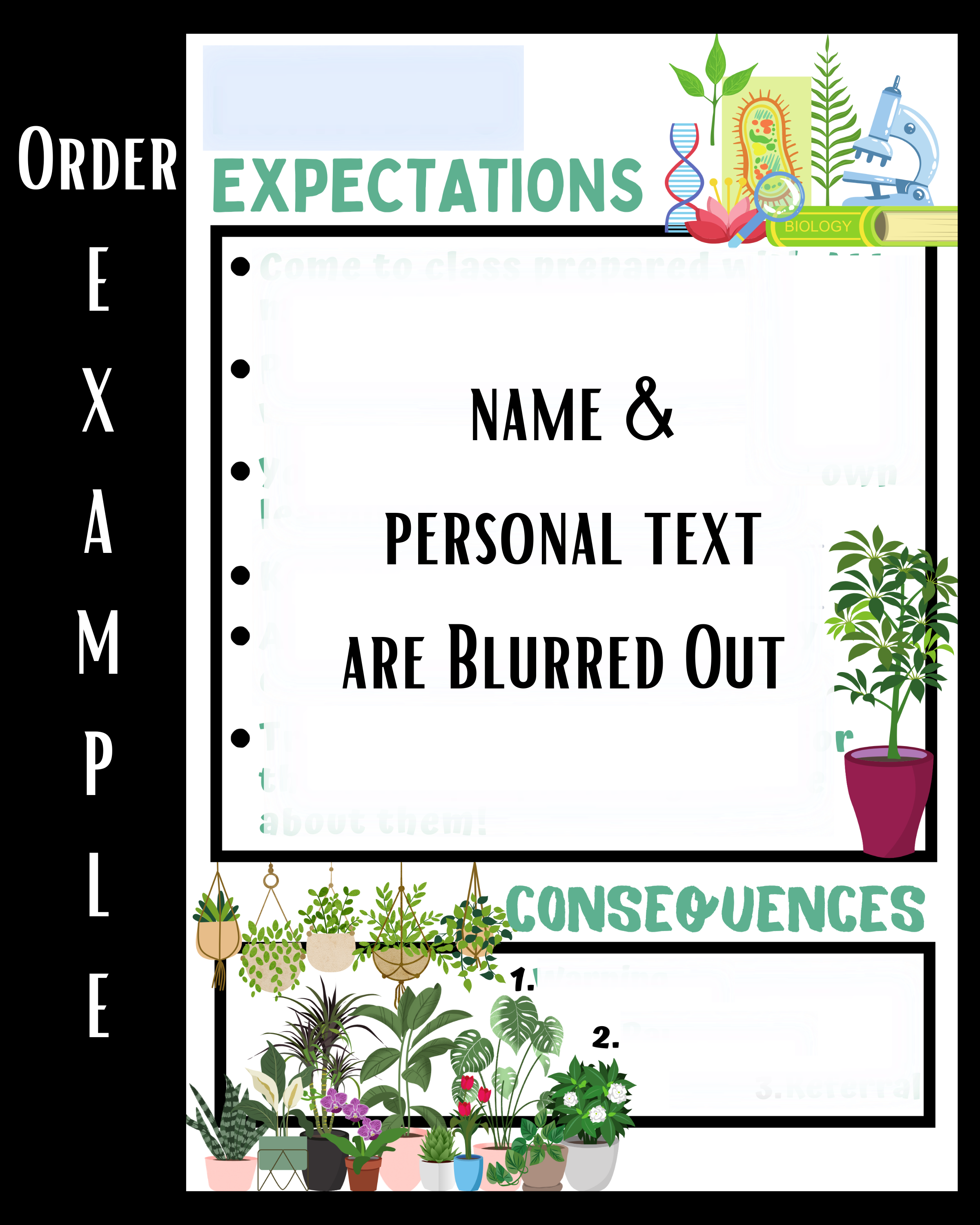 Personalized Classroom Expectations Poster | Custom Classroom Rules Sign | Teacher Classroom Decor | Printable Digital Download