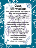 Class Affirmations Poster with Doodle Accents | Printable Positive Mindset Classroom Decor | Growth Mindset Wall Art | Social Emotional Learning | Teacher Digital Download