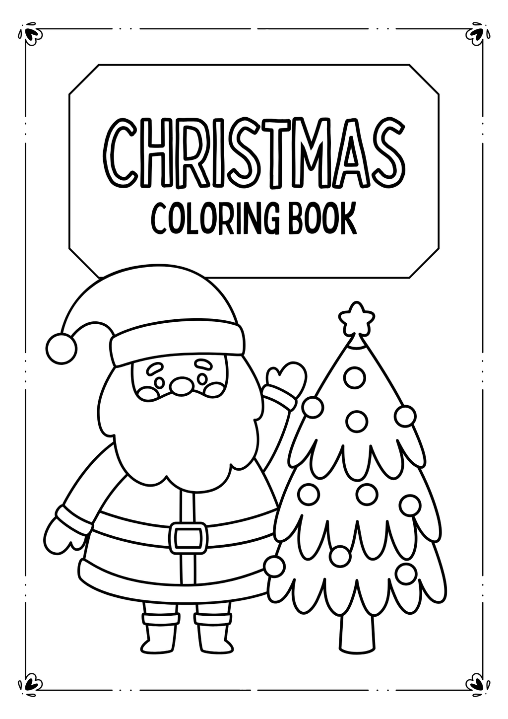 Christmas Coloring Book | 30 Printable Holiday Coloring Pages for Kids | Santa, Trees, Snowflakes & More | Instant Digital Download