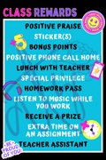 Class Rewards Poster | Printable Classroom Incentives Sign | Positive Behavior Management | Teacher Classroom Decor | Instant Digital Download