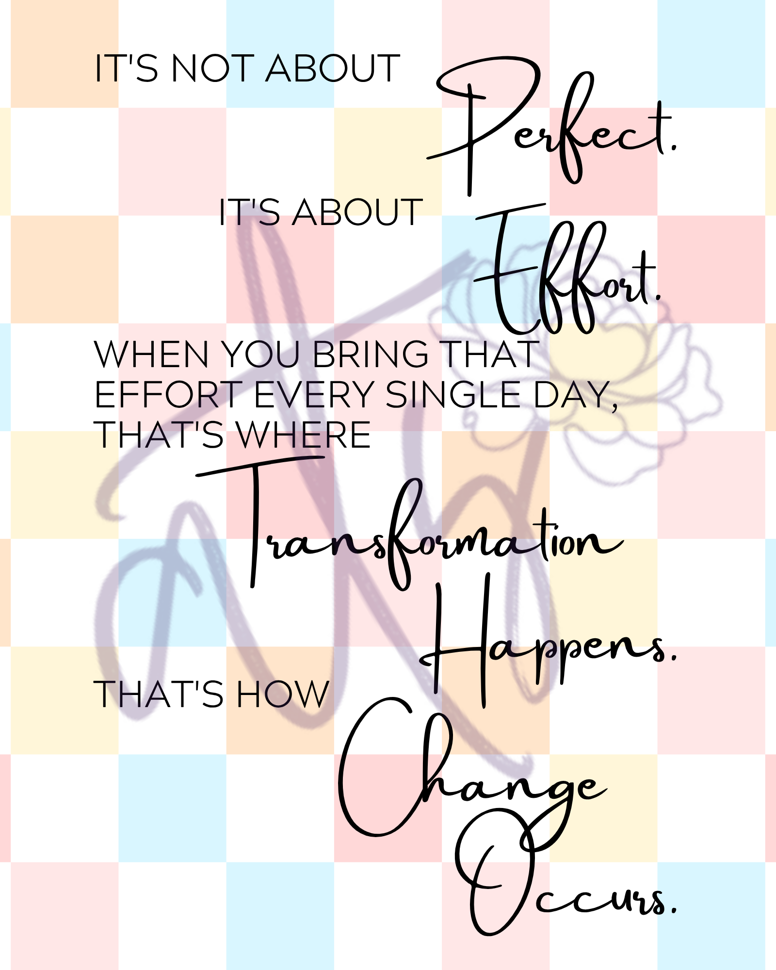 It's Not About Perfect Printable Wall Art | 10 Motivational 8x10 Posters | Growth Mindset Quote | Inspirational Digital Download