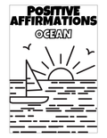 Ocean Positive Affirmations Coloring Book | 50 Printable Kids Coloring Pages | Growth Mindset & SEL Activity | Ocean Animals | Instant Digital Download