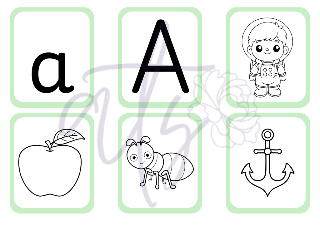Letter & Picture Matching Cards | Printable Alphabet Beginning Sounds Activity | Preschool, Pre-K & Kindergarten Literacy Centers | Instant Digital Download
