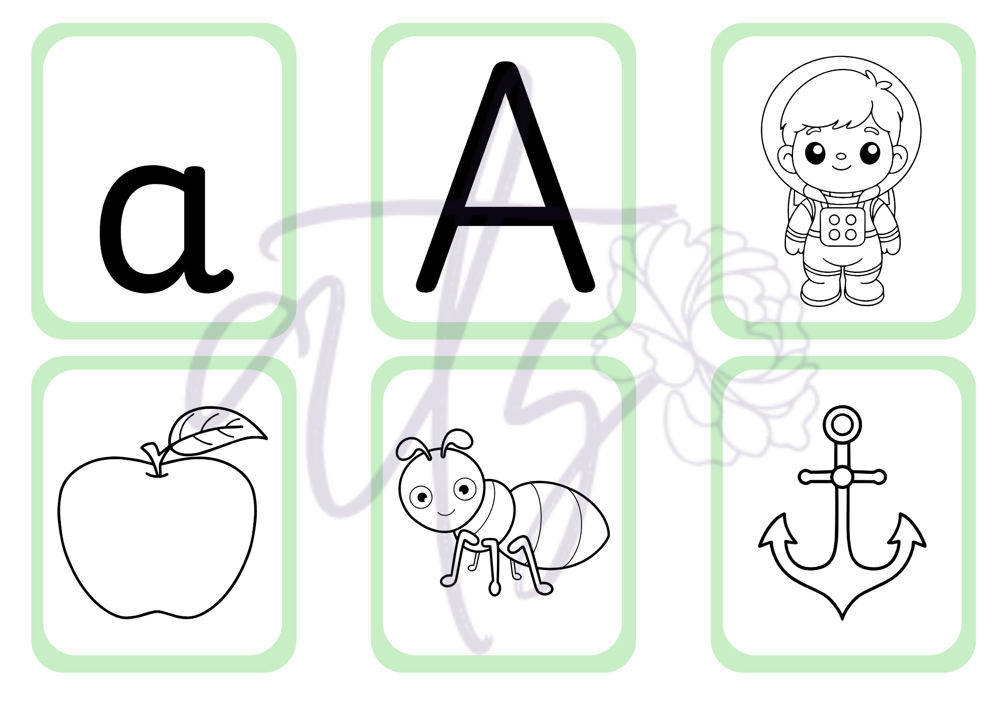 Letter & Picture Matching Cards | Printable Alphabet Beginning Sounds Activity | Preschool, Pre-K & Kindergarten Literacy Centers | Instant Digital Download