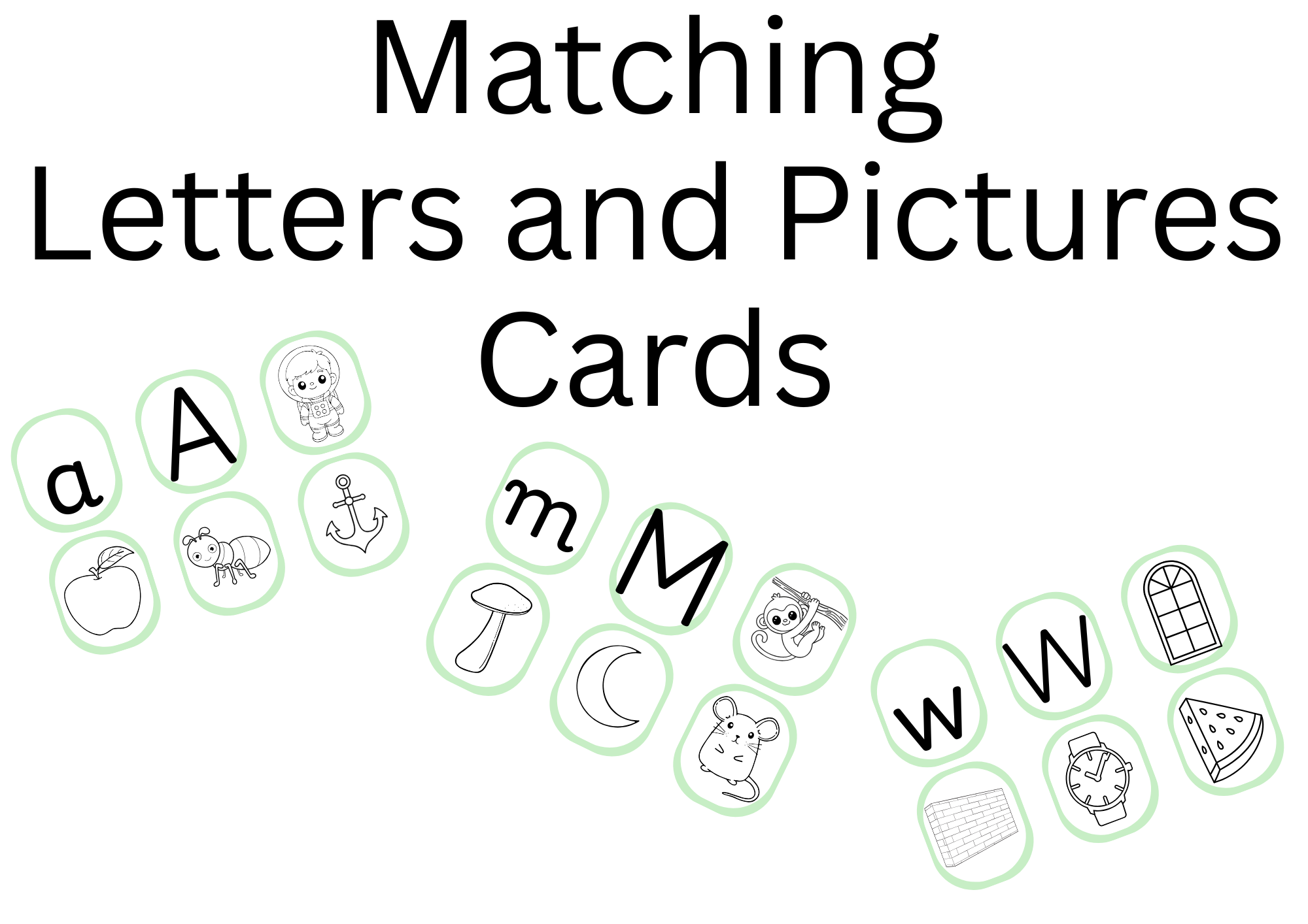 Letter & Picture Matching Cards | Printable Alphabet Beginning Sounds Activity | Preschool, Pre-K & Kindergarten Literacy Centers | Instant Digital Download