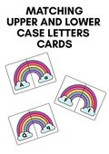 Uppercase & Lowercase Letter Rainbow Matching Cards | Printable Alphabet Matching Activity | Preschool, Pre-K & Kindergarten Literacy Center | Instant Digital Download