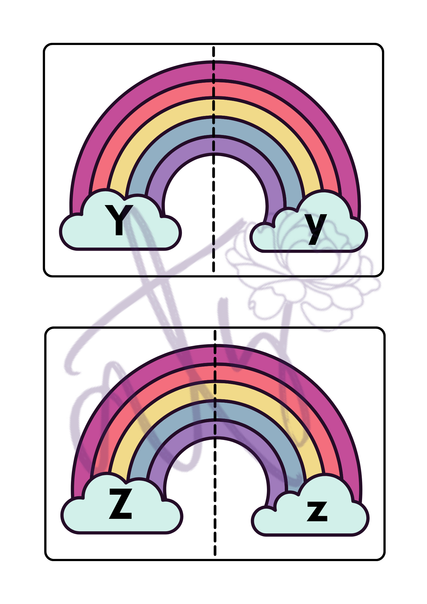Uppercase & Lowercase Letter Rainbow Matching Cards | Printable Alphabet Matching Activity | Preschool, Pre-K & Kindergarten Literacy Center | Instant Digital Download