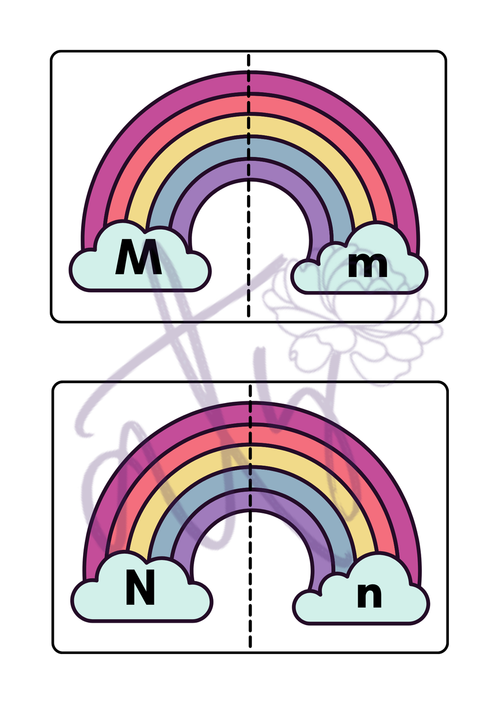 Uppercase & Lowercase Letter Rainbow Matching Cards | Printable Alphabet Matching Activity | Preschool, Pre-K & Kindergarten Literacy Center | Instant Digital Download