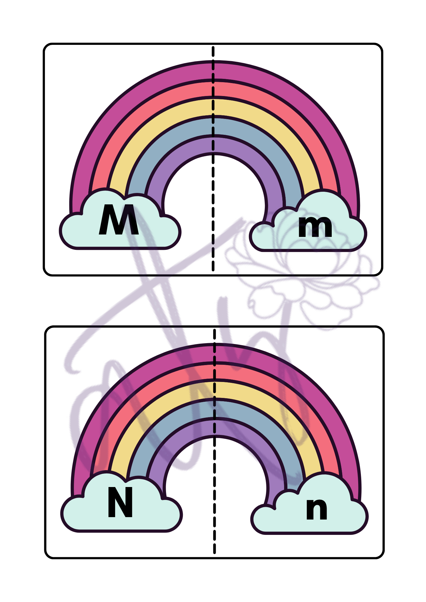 Uppercase & Lowercase Letter Rainbow Matching Cards | Printable Alphabet Matching Activity | Preschool, Pre-K & Kindergarten Literacy Center | Instant Digital Download