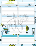 Science Weekly Lesson Plan Template | Printable Science Teacher Planner | 10 Science-Themed Designs | Weekly Lesson Planning | Instant Digital Download